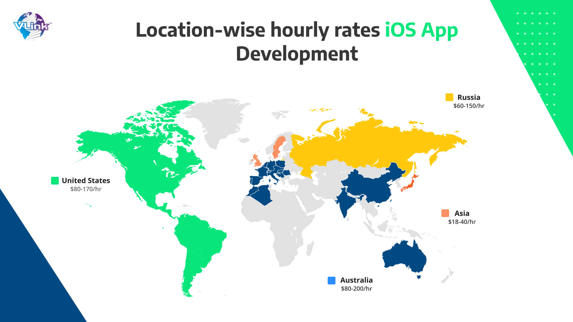 Cost Breakdown of iOS app development based on development team location