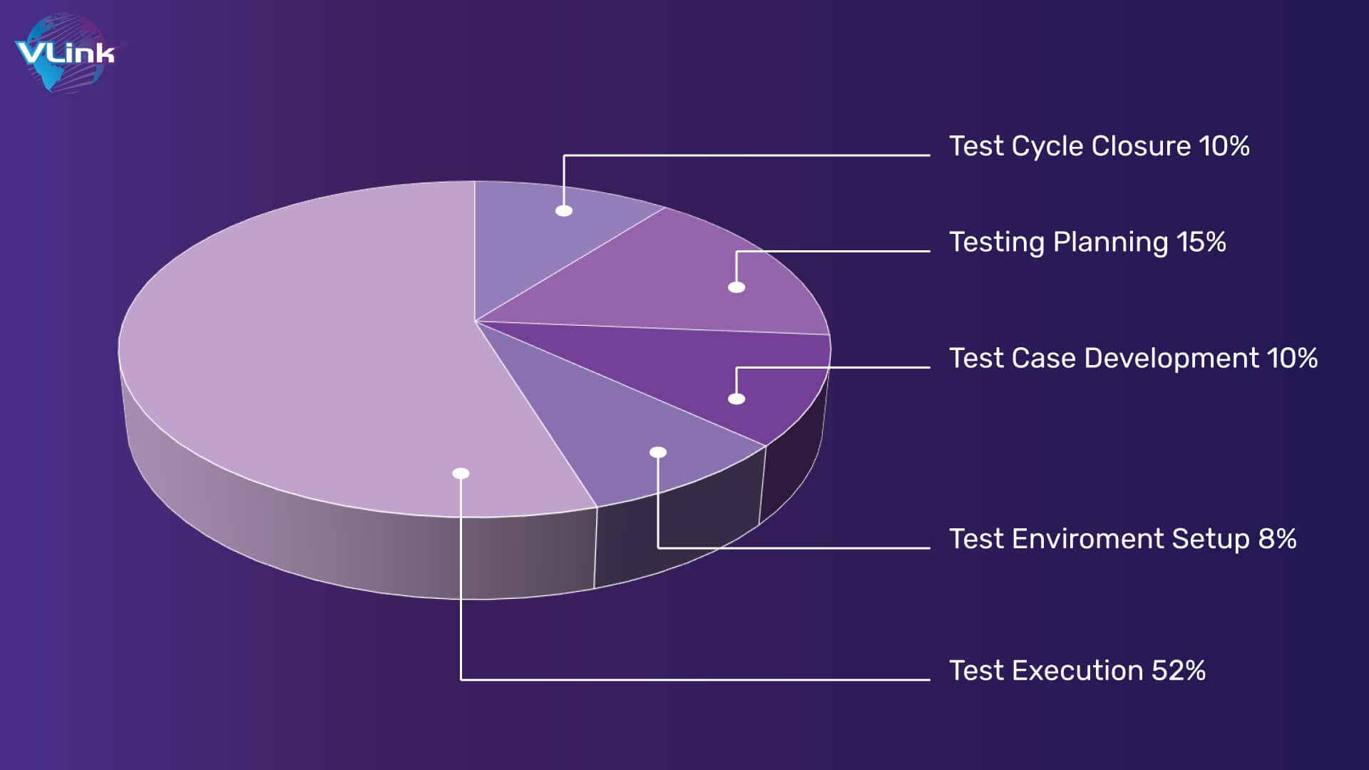 Here is the distribution of time for the software testing tasks assigned to team members