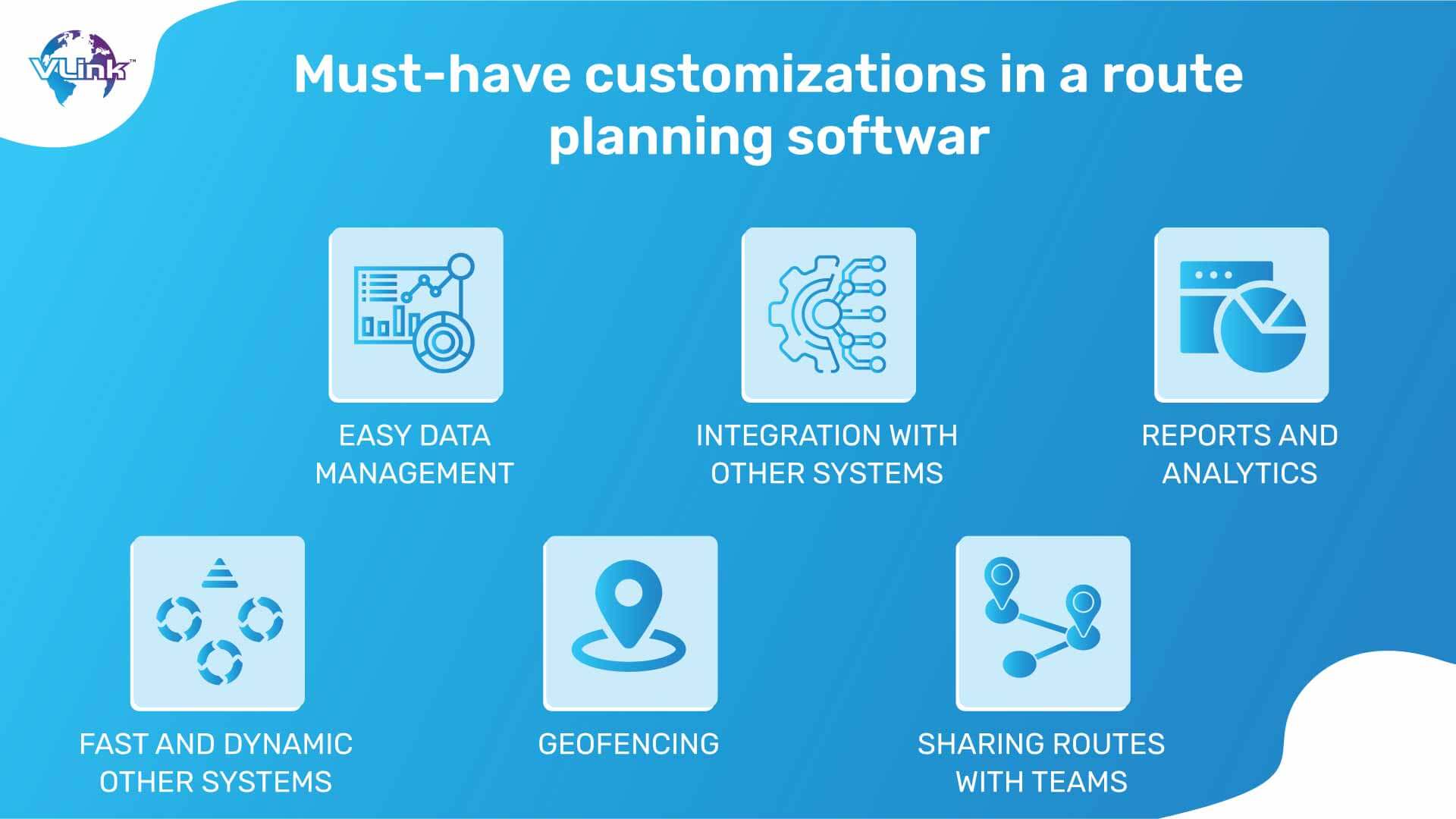 Must-have customizations in a route planning software